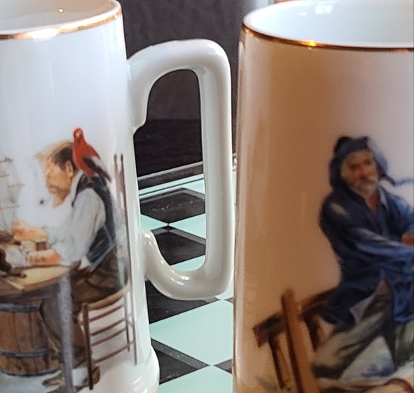 Norman Rockwell Cups Muggold trim in excellent condition collectible - Picture 4 of 10